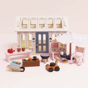Wooden Dollhouse Conservatory Set