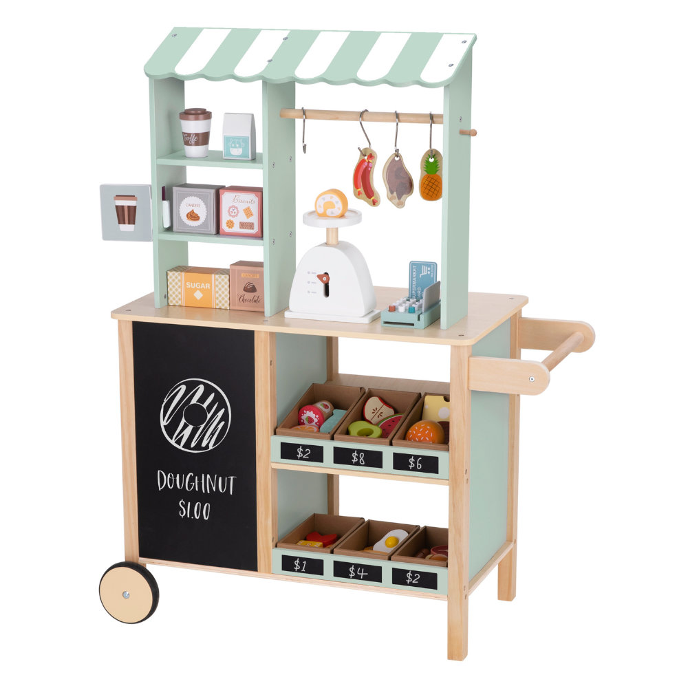 Wooden Grocery Store with Accessories