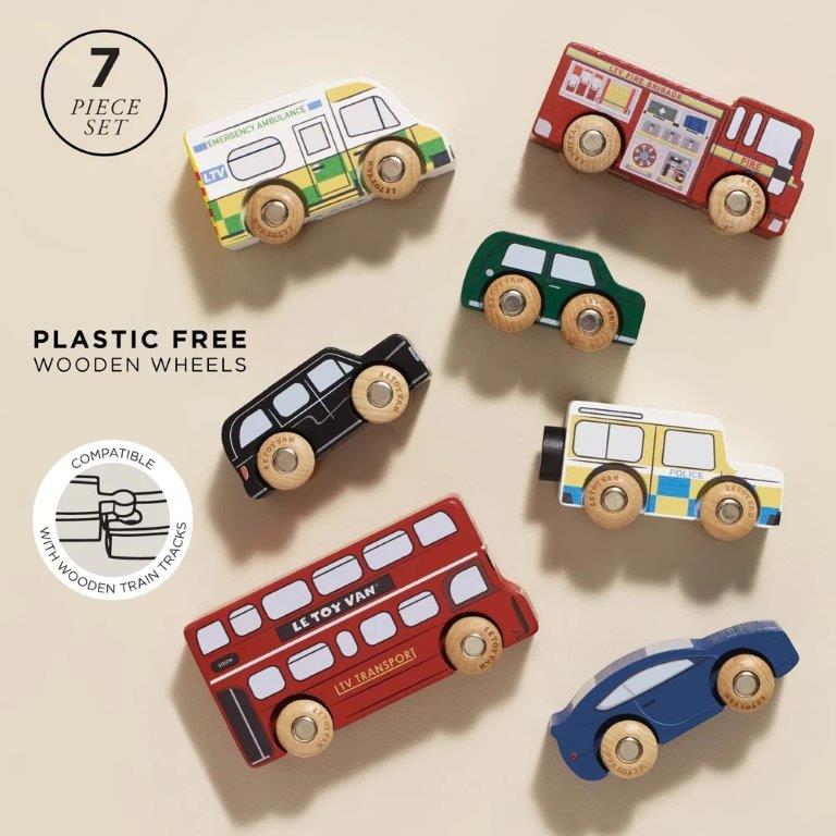 Wooden London Car Set